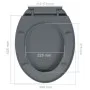 Tapa y asiento de váter con cierre suave ovalada gris de vidaXL, Asientos de inodoros y bidés - Ref: Foro24-145816, Precio: 3...