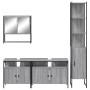 Set de muebles de baño 4 pzas madera contrachapada gris sonoma de vidaXL, Muebles de baño - Ref: Foro24-3214688, Precio: 258,...
