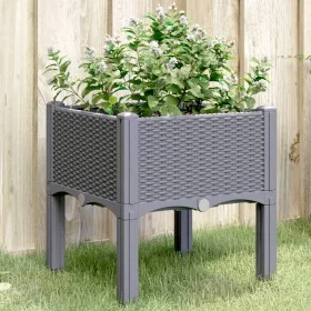 Jardinera con patas PP azul gris 40x40x42 cm de vidaXL, Maceteros y jardineras - Ref: Foro24-367886, Precio: 34,84 €, Descuen...