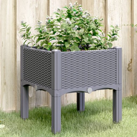 Jardinera con patas PP azul gris 40x40x42 cm de vidaXL, Maceteros y jardineras - Ref: Foro24-367886, Precio: 35,49 €, Descuen...