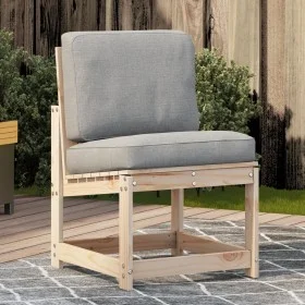 Silla de jardín de madera maciza de pino 50,5x55x77 cm by vidaXL, Modular outdoor sofas - Ref: Foro24-832615, Price: 41,13 €,...
