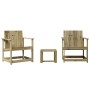 Juego de muebles de jardín 3 pzas madera de pino impregnada de vidaXL, Sillas de jardín - Ref: Foro24-832634, Precio: 105,51 ...
