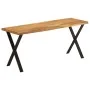 Banco con borde natural madera de acacia maciza 105 cm by vidaXL, Banks - Ref: Foro24-372757, Price: 84,77 €, Discount: %