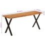 Banco con borde natural madera de acacia maciza 105 cm de vidaXL, Bancos - Ref: Foro24-372757, Precio: 89,29 €, Descuento: %