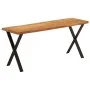 Banco con borde natural madera de acacia maciza 105 cm by vidaXL, Banks - Ref: Foro24-372757, Price: 84,77 €, Discount: %