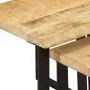 Set de 3 mesas apilables con borde natural madera maciza mango de vidaXL, Mesas auxiliares - Ref: Foro24-372762, Precio: 116,...