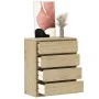 Cajonera SAUDA madera maciza de pino color roble 76,5x39x91 cm de vidaXL, Cajoneras - Ref: Foro24-377595, Precio: 150,84 €, D...