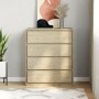 Cajonera SAUDA madera maciza de pino color roble 76,5x39x91 cm de vidaXL, Cajoneras - Ref: Foro24-377595, Precio: 145,54 €, D...