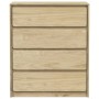 Cajonera SAUDA madera maciza de pino color roble 76,5x39x91 cm de vidaXL, Cajoneras - Ref: Foro24-377595, Precio: 145,54 €, D...
