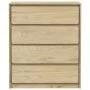 Cajonera SAUDA madera maciza de pino color roble 76,5x39x91 cm de vidaXL, Cajoneras - Ref: Foro24-377595, Precio: 150,84 €, D...