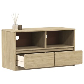 Mueble de TV SAUDA madera maciza pino color roble 99x43x55 cm de vidaXL, Muebles TV - Ref: Foro24-377597, Precio: 120,14 €, D...