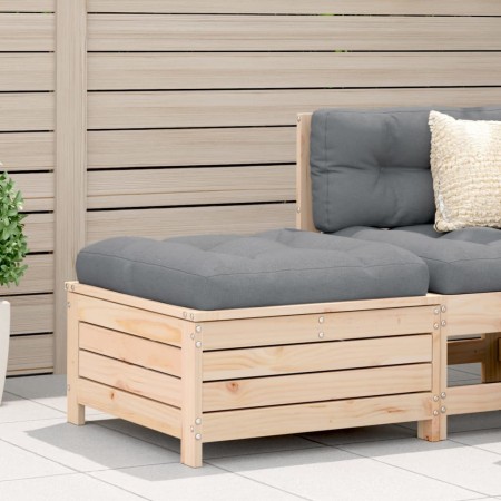 Taburete de jardín con cojín madera maciza de pino de vidaXL, Sofás modulares de exterior - Ref: Foro24-844926, Precio: 74,44...