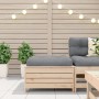 Taburete de jardín con cojín madera maciza de pino de vidaXL, Sofás modulares de exterior - Ref: Foro24-844926, Precio: 74,44...