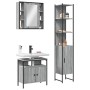 Set de muebles de baño 3 pzas madera contrachapada gris sonoma de vidaXL, Muebles de baño - Ref: Foro24-3214738, Precio: 201,...