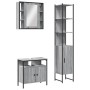 Set de muebles de baño 3 pzas madera contrachapada gris sonoma de vidaXL, Muebles de baño - Ref: Foro24-3214738, Precio: 201,...