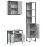 Set de muebles de baño 3 pzas madera contrachapada gris sonoma de vidaXL, Muebles de baño - Ref: Foro24-3214738, Precio: 201,...