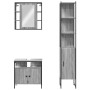 Set de muebles de baño 3 pzas madera contrachapada gris sonoma de vidaXL, Muebles de baño - Ref: Foro24-3214738, Precio: 201,...