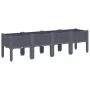 Jardinera con patas PP azul gris 160x40x42 cm de vidaXL, Maceteros y jardineras - Ref: Foro24-367901, Precio: 88,94 €, Descue...