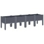 Jardinera con patas PP azul gris 160x40x42 cm de vidaXL, Maceteros y jardineras - Ref: Foro24-367901, Precio: 104,05 €, Descu...
