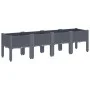 Jardinera con patas PP azul gris 160x40x42 cm de vidaXL, Maceteros y jardineras - Ref: Foro24-367901, Precio: 88,94 €, Descue...