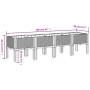 Jardinera con patas PP azul gris 160x40x42 cm de vidaXL, Maceteros y jardineras - Ref: Foro24-367901, Precio: 104,05 €, Descu...