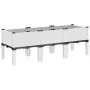 Jardinera con patas PP blanco 120x40x42 cm de vidaXL, Maceteros y jardineras - Ref: Foro24-367899, Precio: 64,08 €, Descuento: %