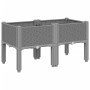 Jardinera con patas PP gris claro 80x40x42 cm de vidaXL, Maceteros y jardineras - Ref: Foro24-367892, Precio: 63,72 €, Descue...