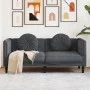 Sofá con cojines 2 plazas terciopelo gris oscuro by vidaXL, Sofas - Ref: Foro24-372633, Price: 195,21 €, Discount: %