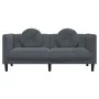 Sofá con cojines 2 plazas terciopelo gris oscuro by vidaXL, Sofas - Ref: Foro24-372633, Price: 195,21 €, Discount: %