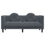 Sofá con cojines 2 plazas terciopelo gris oscuro de vidaXL, Sofás - Ref: Foro24-372633, Precio: 198,17 €, Descuento: %