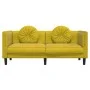 Sofá con cojines 2 plazas terciopelo amarillo de vidaXL, Sofás - Ref: Foro24-372638, Precio: 239,45 €, Descuento: %