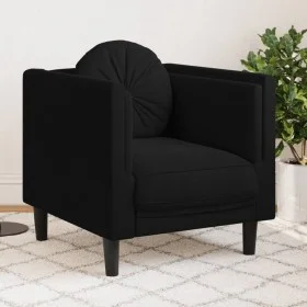 Sillón con cojín terciopelo negro de vidaXL, Sofás - Ref: Foro24-372627, Precio: 172,21 €, Descuento: %