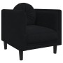Sillón con cojín terciopelo negro de vidaXL, Sofás - Ref: Foro24-372627, Precio: 201,07 €, Descuento: %