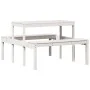 Mesa de pícnic madera maciza de pino blanco 110x134x75 cm de vidaXL, Mesas de jardín - Ref: Foro24-832558, Precio: 102,23 €, ...