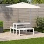 Mesa de pícnic madera maciza de pino blanco 110x134x75 cm de vidaXL, Mesas de jardín - Ref: Foro24-832558, Precio: 102,23 €, ...