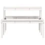 Mesa de pícnic madera maciza de pino blanco 110x134x75 cm de vidaXL, Mesas de jardín - Ref: Foro24-832558, Precio: 102,23 €, ...
