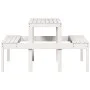 Mesa de pícnic madera maciza de pino blanco 110x134x75 cm de vidaXL, Mesas de jardín - Ref: Foro24-832558, Precio: 102,23 €, ...