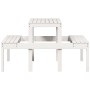 Mesa de pícnic madera maciza de pino blanco 110x134x75 cm de vidaXL, Mesas de jardín - Ref: Foro24-832558, Precio: 103,19 €, ...