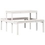 Mesa de pícnic madera maciza de pino blanco 110x134x75 cm de vidaXL, Mesas de jardín - Ref: Foro24-832558, Precio: 103,19 €, ...
