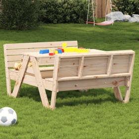 Mesa de pícnic para niños madera maciza de pino 88x122x58 cm de vidaXL, Mesas de jardín - Ref: Foro24-832601, Precio: 125,46 ...