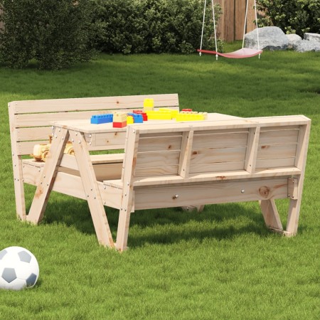Mesa de pícnic para niños madera maciza de pino 88x122x58 cm de vidaXL, Mesas de jardín - Ref: Foro24-832601, Precio: 125,46 ...