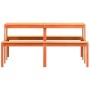 Mesa de pícnic madera maciza de pino marrón cera 160x134x75 cm de vidaXL, Mesas de jardín - Ref: Foro24-844648, Precio: 163,3...
