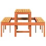 Mesa de pícnic madera maciza de pino marrón cera 160x134x75 cm de vidaXL, Mesas de jardín - Ref: Foro24-844648, Precio: 163,3...