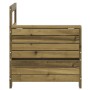 Sofá de jardín con reposabrazo mesa auxiliar madera impregnada de vidaXL, Sofás modulares de exterior - Ref: Foro24-844882, P...