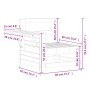 Sofá de jardín con reposabrazo mesa auxiliar madera impregnada de vidaXL, Sofás modulares de exterior - Ref: Foro24-844882, P...