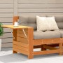 Sofá de jardín con reposabrazo mesa auxiliar madera pino marrón de vidaXL, Sofás modulares de exterior - Ref: Foro24-844880, ...