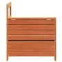 Sofá de jardín con reposabrazo mesa auxiliar madera pino marrón de vidaXL, Sofás modulares de exterior - Ref: Foro24-844880, ...