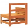 Sofá de jardín con reposabrazo mesa auxiliar madera pino marrón de vidaXL, Sofás modulares de exterior - Ref: Foro24-844880, ...