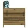 Sofá de jardín con reposabrazos y cojín madera pino impregnada de vidaXL, Sofás modulares de exterior - Ref: Foro24-844924, P...