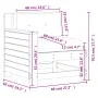 Sofá de jardín con reposabrazos y cojín madera pino impregnada de vidaXL, Sofás modulares de exterior - Ref: Foro24-844924, P...